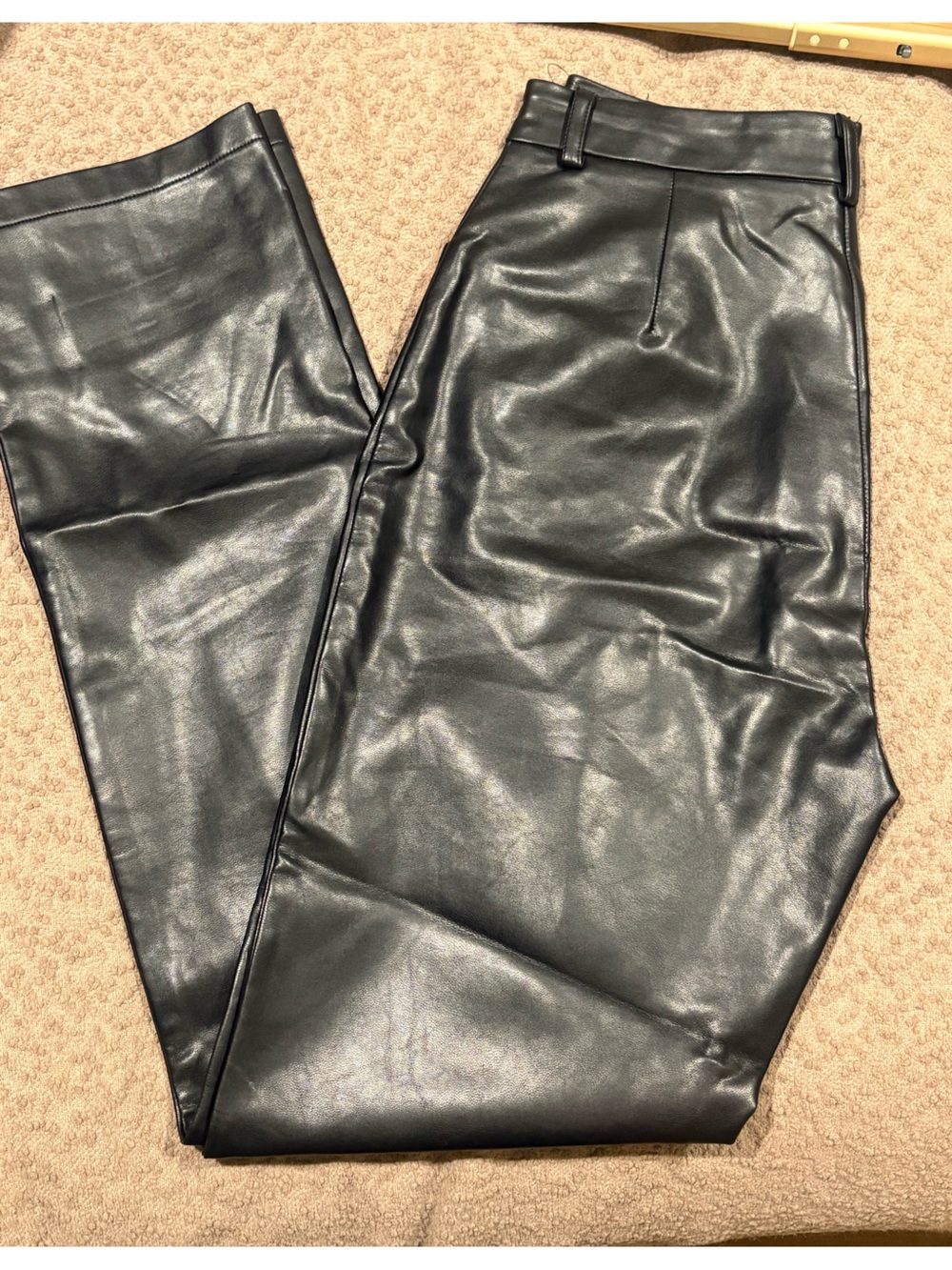 Black Faux Leather Pants